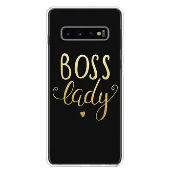 Boss Meitene Lady Vāciņu Tālruņa Case For Samsung Galaxy A70 A50 A40 A30 A20E A10S, Ņemiet vērā, 20 Ultra 10 Lite 9 8 A6 A7 A8 A9 Plus + Vāks