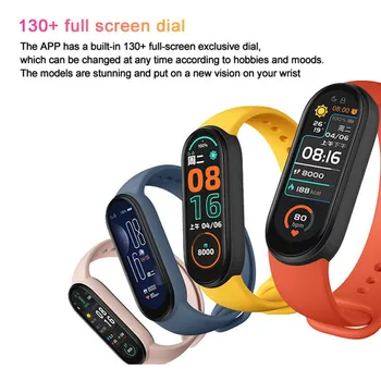 Xiaomi Mi Grupa 6 Smart Joslā Globālo versiju, Krāsains Ekrāns, 5 Krāsu Asins Skābekļa Fitnesa Traker sirdsdarbība Bluetooth Smart Bracel
