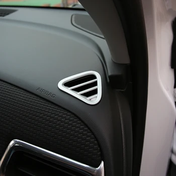 Nedaudz Mainīt ABS Chrome Priekšējā Centrālā konsole, Gaisa Ventilācijas Izvads Vāciņš Melns, 2gab car styling Par Chevrolet Equinox 2018