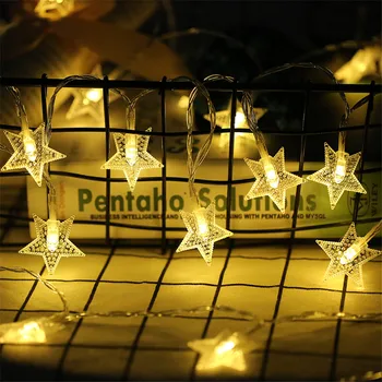BEIAIDI 3M 10M Zvaigžņu Formas LED Pasaku Stīgu Gaismas Vainags Kāzu svinības Pasaku Gaismas Aizkaru Ziemassvētku Brīvdienu String Vainags