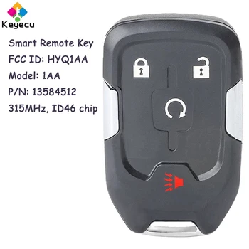 KEYECU Smart Remote Auto Atslēgu Ar 3+1 Ir 4 Pogas 315MHz ID46 Mikroshēmu GMC Terrain 2018 2019 2020 Fob FCC ID: HYQ1AA P/N: 13584512