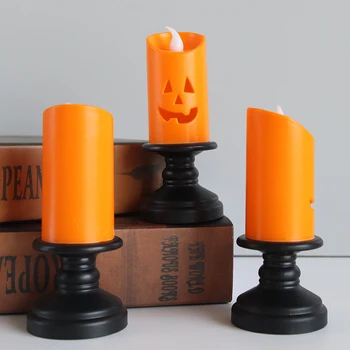 Halloween Sveču Gaismas LED Svečturis Lampas, Rotas, Aksesuārus Laimīgs Halovīni Puse Aksesuārus Ķirbju Sveču Gaismā Krāsains Apdare