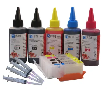 PGI-570 uzpildāmas tintes kārtridži CANON PIXMA pixma TS6050 TS051 TS6052 TS5050 TS5051 TS5052 TS5053 + 5 Krāsu Krāsvielu Tintes 500ml