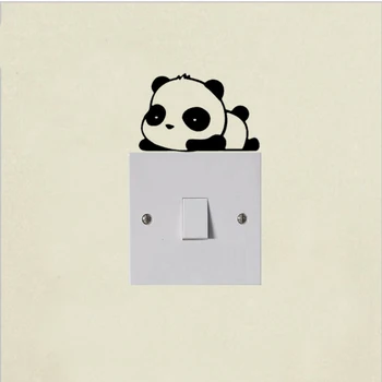 Dzīvnieku Panda Bērnu Slēdzis Uzlīme Guļamistaba Dekori Sienas Decal Mākslas 3SS0064