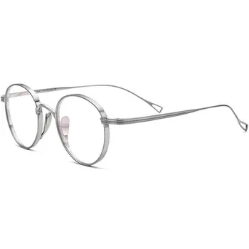 Zīmola Dizainere Tīra Titāna Briļļu Rāmis Vīriešu, Sieviešu Japāņu Sākotnējo Kvalitāti Retro Apaļas Brilles Tuvredzība Brilles