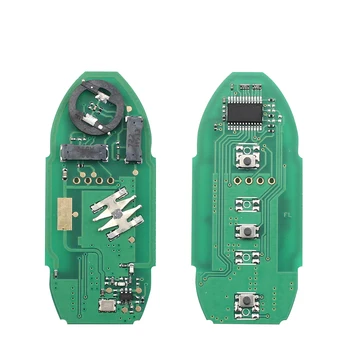 KEYYOU 2 Pogas Smart Remote Auto Atslēgu 433MHZ Keyless Ieceļošanas NISSAN Micra K13 Juke F15, Ņemiet vērā, E12 Lapu Cube Tiida ID46 Chip