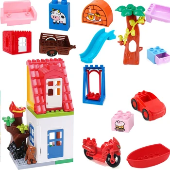 DIY Otro Stāvu, Mājas mēbeles, Mēbeles kombinācija, Celtniecības Bloki, Izglītības, Bērnu Rotaļlietas, ar Bērniem, Daļu Bērnu rotaļlietas, Dāvanas