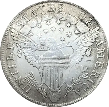 Amerikas Savienoto Valstu Monētas 1800 Brīvības Drapēti Krūtis Vienu Dolāru Heraldikas Ērglis Cupronickel Sudraba Pārklājumu Kopēt Monētas