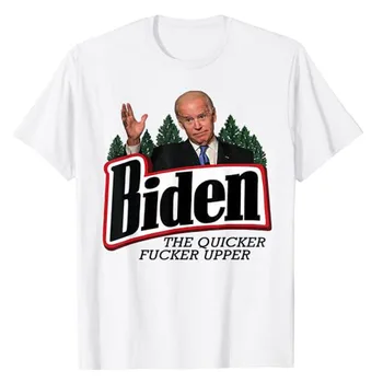 Anti Joe Biden Ātrāk Stulbenis Augšējā T-Krekls Smieklīgi Politiskās Joki Tee Krekls Topi