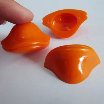 Jaunu arrvial 40*25mm oranža, sarkana krāsa, plastmasas pīle muti ar plakanu aizmuguri rotaļlietas aksesuāri leļļu plīša lelle secinājumi