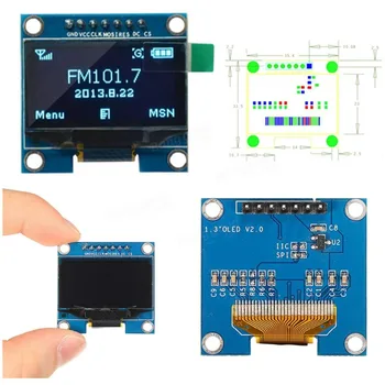 1.3 collu 128X64 OLED displeja modulis Blue 7 Pins SPI interfeisu DIY oled ekrāns diplay savietojams Arduino