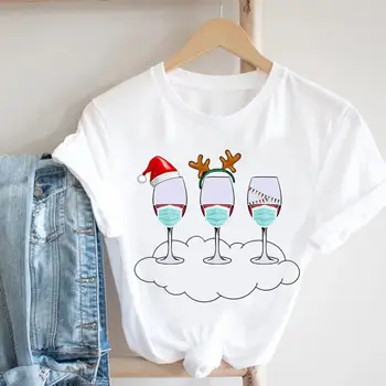 Sieviešu Priecīgus Ziemassvētkus Avokado Augļi Jaunu Stilu Tee Jauno Gadu Modes Tshirt Print Drēbes Sieviešu Dāma Top T Grafiskais T-krekls