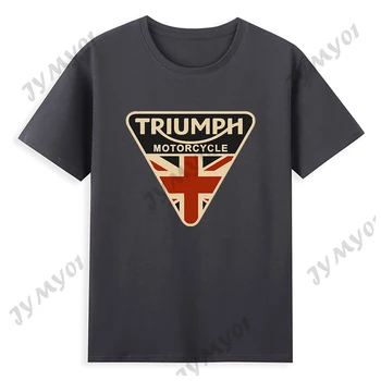 Top Karstā Pārdošanas Triumfs T Krekls Vīriešiem Motociklu Zīmola Logotips Trīsstūris Modelis T-krekls Luksusa Dizaineru Vīriešu Apģērbs
