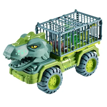 Bērnu Auto Rotaļu Dinozauri, Auto Transporta Pārvadātājs Rotaļlieta Truck Pull Atpakaļ Transportlīdzekļa Rotaļlieta ar Dinozauru Dāvanu Bērniem