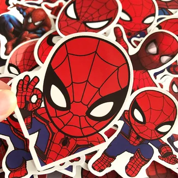 35pcs Brīnums Spiderman Komiksu, Anime Supervaroņa Zirnekļcilvēka Trolejbusa Skeitborda Grāmatiņa Grafiti Uzlīmes Bērnu Dāvanu