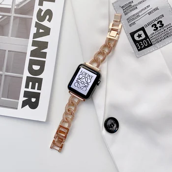 Apple Skatīties ķēdes Siksniņas rokassprādze no Nerūsējošā Tērauda Sērija 6 SE 5 4 3 40/44mm Watchband Aproce par Iwatch se 7 38/42mm