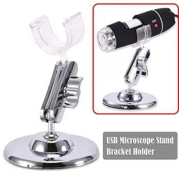USB Mikroskops ar Visu Virziena Rotācijas Turētājs, Sudraba, Metāla, Alumīnija Statīva Turētājs Pacelšanas Un Pagriešanas