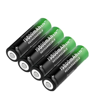 20PCS Jaunu 18650 Li-Ion akumulators 19800mAh uzlādējams akumulators 3,7 V LED lukturītis lukturītis vai elektroniskas ierīces akumulators