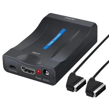 HDMI-saderīgam Ar Scart Pārveidotājs Ar 1,5 m Scart Kabeli, Composite Video, Stereo Audio Adapteris SKY HDTV STB VHS Xbox