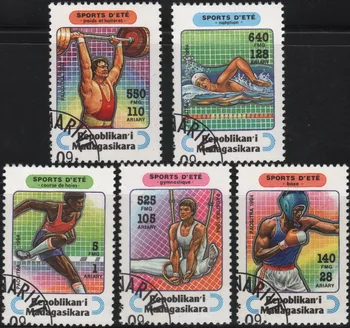5gab/Set Madagaskara Pēc Markas 1994 Sporta Spēles, Izmantot Pēc Atzīmēti Pastmarkas Savākšanai