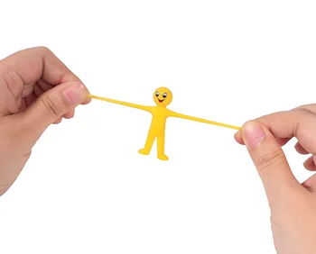Stress Atvieglojums, Bouncy Fidget Glītu Dzelteno Smaidošo Sejiņu, Cilvēks Stretchy Rotaļlietas