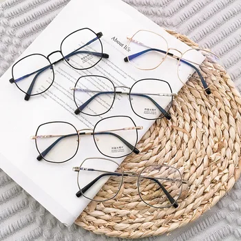 Modes Metāla Brilles Rāmis Anti-Zila Gaisma Sievietes Brilles Vīriešiem Datoru Optiskās Brilles Ar Recepšu Brilles, Briļļu
