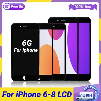 AAA+ LCD Pantalla iPhone 6 6S 7.G 8G Displejs LCD skārienekrānu, Digitizer Montāža Nomaiņa iPhone6G 7Plus 8G 8Plus LCD