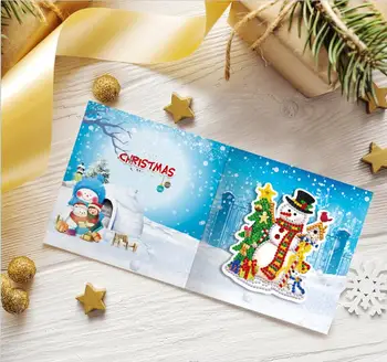 3d Ziemassvētku Kartītes dimanta krāsošana komplekti bērniem un pieaugušajiem, Kāzu kartes, dimanta apsveikuma kartītes giftscards