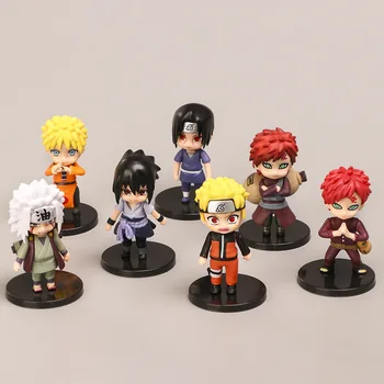 12pcs/set Naruto Anime Shippuden Hinata Sasuke Itachi Kakashi Gaara Jiraiya Sakura Q Versija PVC Skaitļi, Rotaļlietas, Lelles Mazulis Dāvanu