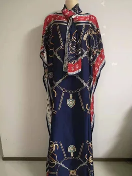 Āfrikas Kleitas Sievietēm Tradicionālo Musulmaņu Sieviešu Hijab Zīda Kaftan Maxi Kleitu Garums 145 CM x 100 Cm Krūtis boubou africain