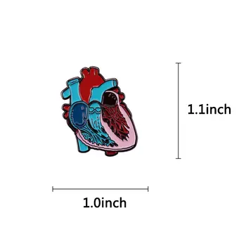 Anatomijas Sirds Mākslas Žetons Krāsainu Ilustrāciju Stils Cilvēka Orgānu Pin Liels medicīnas profesionālās vai zinātnes mīļāko!