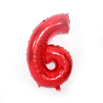 32inch Red Numuru Alumīnija Filmu Balonu Dzimšanas dienas svinības Apdare Kāzu Pieaugušo Puses Baby Duša, gaisa Balons