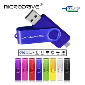 9 Krāsas Grozāmos OTG USB Flash Drive 2 in 1 USB 4G 8G 16.G 32G 64G 128GB Atmiņas karti un U Diska Grozāms Pendrive android tālrunis
