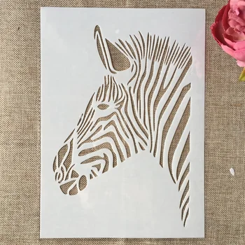 29cm A4 Āfrikas Zebra DIY Layering Trafareti, Sienu Krāsošana Albums Krāsošana ar Spiešanu Albumu Dekoratīvās Veidne