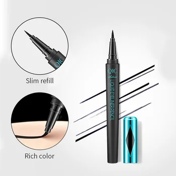 QIC 3D Dabas Melns acu zīmulis Zīmuli Ūdensizturīgs Šķidrs Acu kontūrzīmulis Pildspalva Ātri Sausas Ne-ziedēšanas Ilgstošu Šķidro acu zīmulis Pildspalvu
