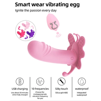 Bezvadu Tālvadības Valkājamas Vibrators Seksa Rotaļlietas Sievietēm, Pieaugušajiem Anālais G Spot Klitora Stimulators Vibrējošais Biksītes Dildo Vibratoru