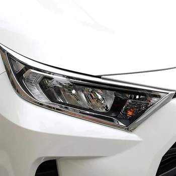 Toyota RAV4 2019 2020 Lukturu Apdare, Rāmis, Vāks priekšējo Lukturu Uzacu Vāka Apdare Eksterjera Modifikāciju Uzlīme
