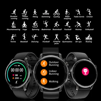 SENBONO Smart Skatīties Vīriešu Sporta Fitnesa Tracker Sirdsdarbības Monitoringa IP68 Ūdensnecaurlaidīga Modes Zvani Vīriešiem SmartWatch Sieviešu Aproce