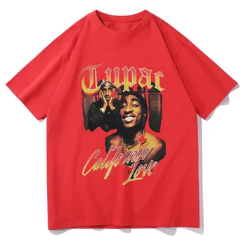 Reperis Tupac 2pac T Krekli drukāt O-veida Kakla Vasaras Vīrieši Sievietes Slim Fit Modes Kokvilnas Ielu Hip Hop Zaudēt Lielgabarīta T-Krekls Topi