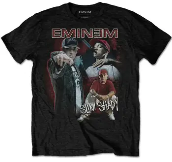Eminem Slim Shady Sumināšana Melns T Krekls JAUNU OFICIĀLAIS
