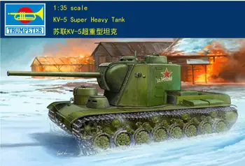 Trompetists #05552 1/35 krievijas KV-5 Super Smagais Tanks
