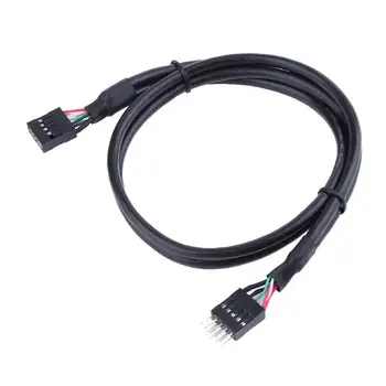 USB 2.0 9-pin male 9-pin female adapteri kabelis, 50cm USB2.0 9Pin M/F reizinātājs pagarinātāju