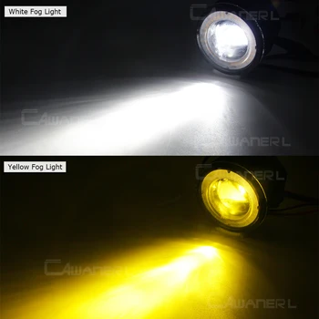 Auto Labais + Kreisais Miglas lukturi Montāža LED Angel Eye Miglas, Dienas Gaitas Lukturi DRL 12V 30W Toyota IQ 2009 2010 2011 2012 2013