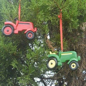 Ziemassvētku Eglīte Karājas Rotājumu Roku Apgleznoti Sveķu Traktoru Kulons Radošās Ziemassvētku Eglītes Ziemassvētku Kulons & Drop Rotājumi