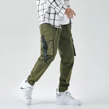 CHAIFENKO ir 2021. Jaunu Kokvilnas Kravas Bikses Vīriešu Modes Hip Hop Iela Joggers Harēma Bikses Vīriešu Multi Pocket Gadījuma Bikses Vīriešu M-8XL