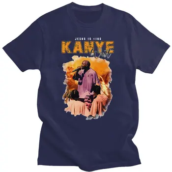 Karstā Pārdošanas O-veida kakla t-veida Topi Kanye West Drukāt Lielizmēra T-Krekli Ērtu Apģērbu Vasaras Unsiex Hip-pop Streetwears Pāris Tshirt
