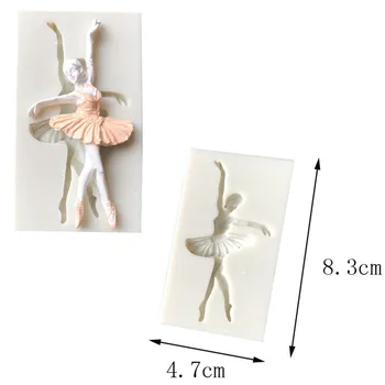 Baleta Meitene Modelēšanas Veidnes DIY Pomādes Silikona Veidne Šokolādes Izdomājums Tao Mugan Tempu Pelējuma Apdare, Apdares Pelējuma
