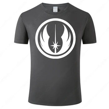 Vasaras Kokvilnas Ar Īsām Piedurknēm Print T-Krekls Star Wars Jedi Templis Logo T Krekls Vīriešu Un Sieviešu Modes Atdzist Tee Zīmola Camisa Hombre J53