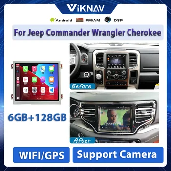 8.4 collu Auto Multimedia Player Jeep Commander Wrangler, Cherokee Radio Android Navigācija GPS Stereo Carplay Sistēma