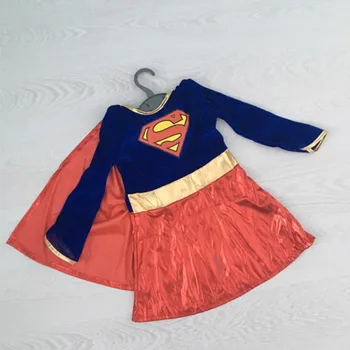 Bērniem Super Meitenes Kostīms Cosplay Supergirls Karnevāla Tērpi Halloween Tēmu Puse Ēze Kleita